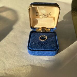 Vintage Elegant Blue and Silver Tie Pin Woodleigh